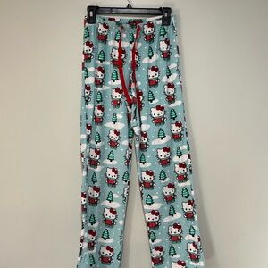 Hello Kitty Kids Pajama Bottoms - Light Blue and Red